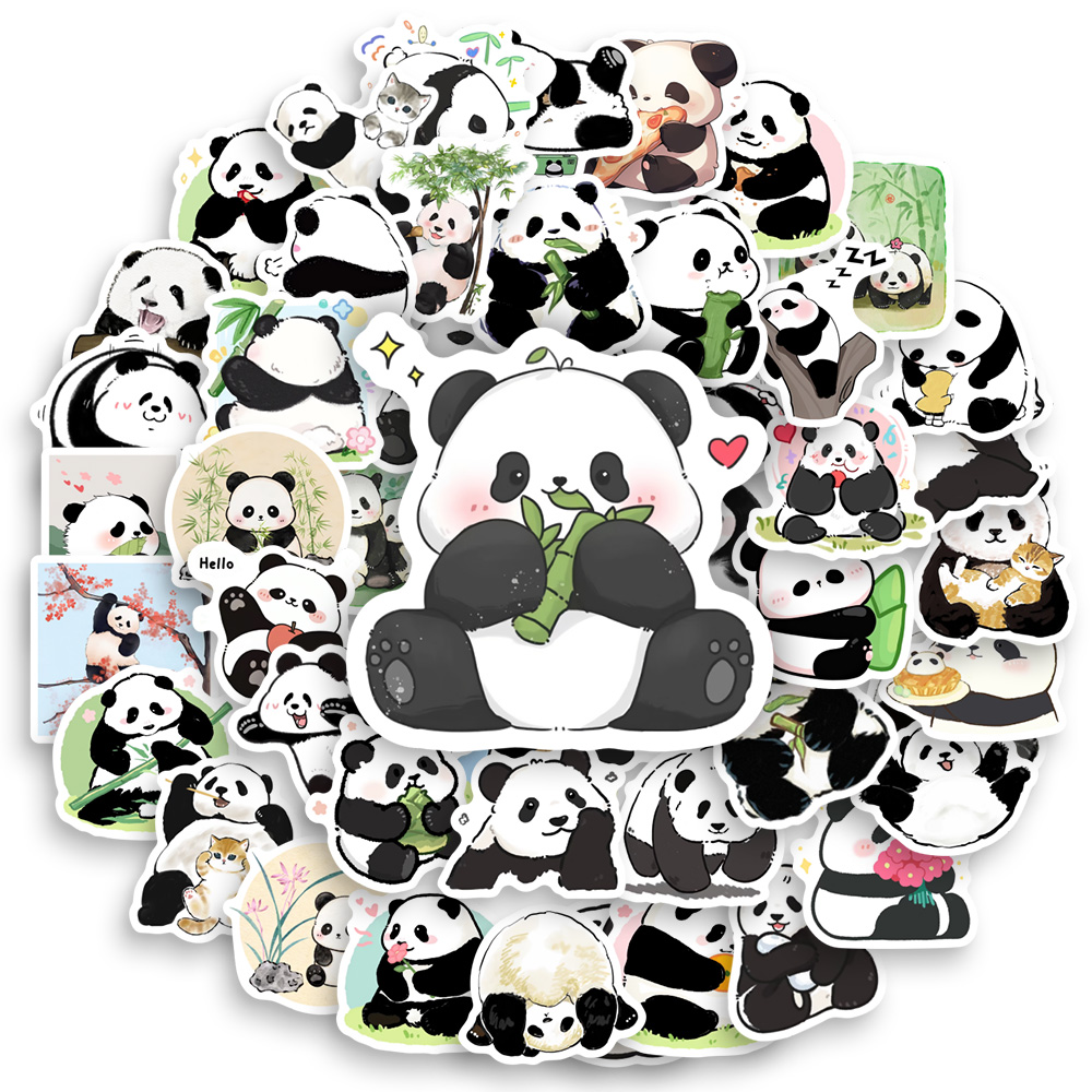 Kids Toys Laptop - Simpatico cartone animato Panda adesivi acquerello