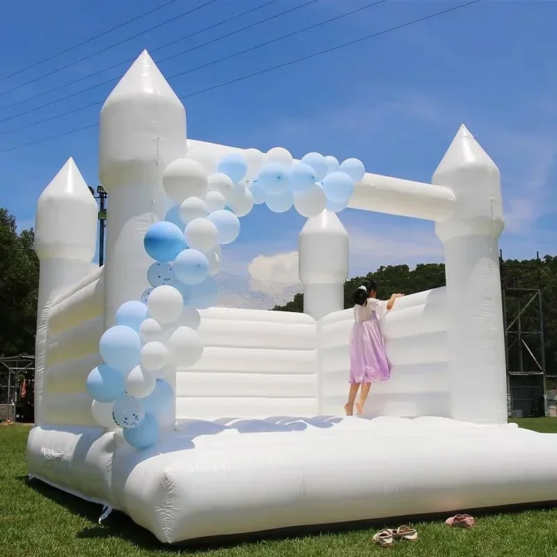 Kids Toys Rental - 3M/4M Bianco/Nero Castello Gonfiabile Casa di