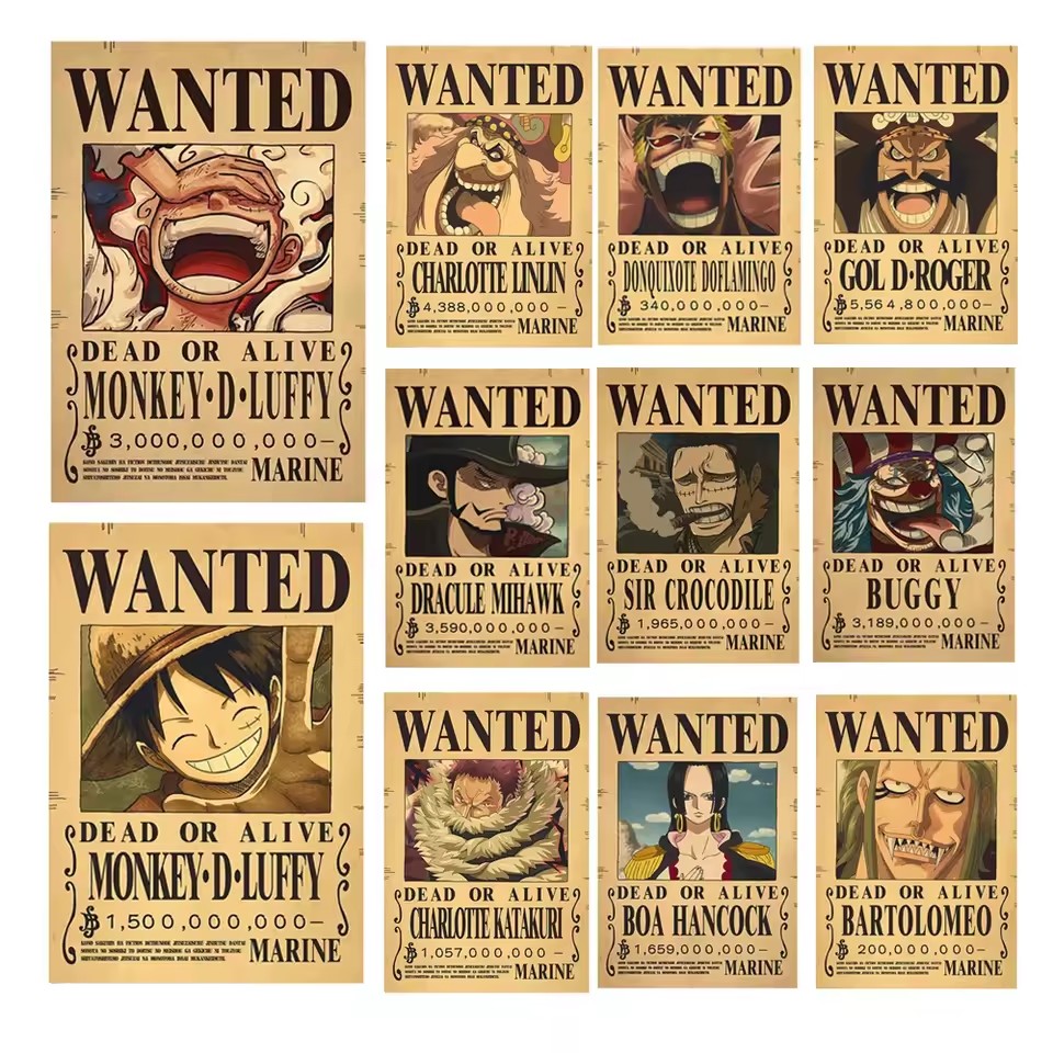 Kids Toys Vintage - Poster Anime One Piece con Borse