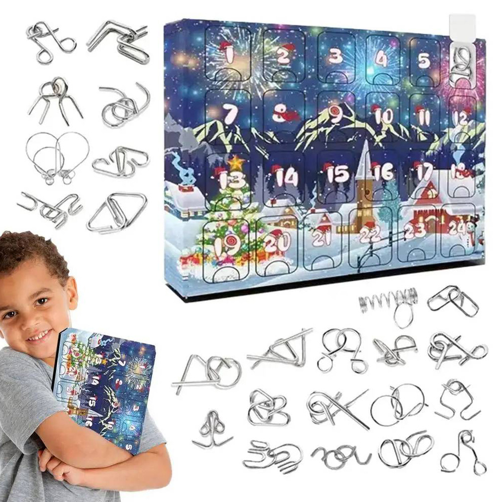 Kids Toys Xmas 2025 - 2025 Metallo Ruban Lock Puzzle Toy