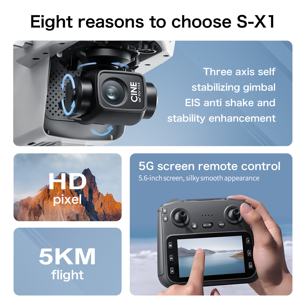 Drone Originale S-X1 8K HD Pro - Toys For Kids Video recensione e prezzo